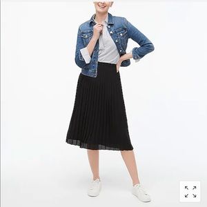 JCREW | long pleated black midi skirt NWT